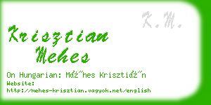 krisztian mehes business card